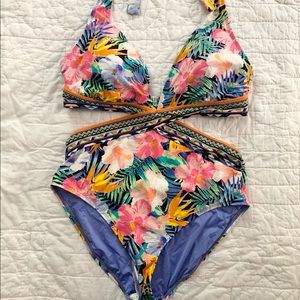 La Blanca Tropicali Cut Out One Piece (Monkini)